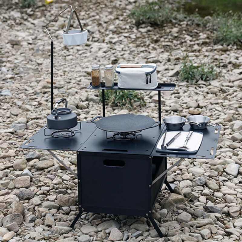 户外收纳箱桌箱一体两用折叠桌露营铝合金烧烤肉煮茶泡茶火锅野炊,户外/登山/野营/旅行用品,户外桌子,淘宝优惠券,粉丝福利购,淘宝优惠卷