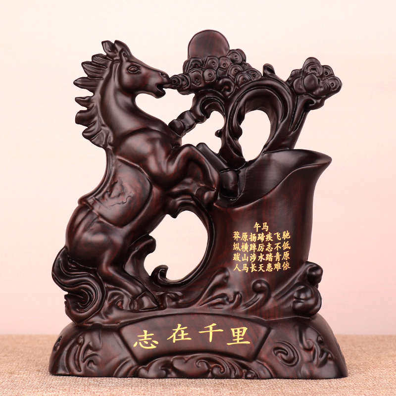 黑檀木雕笔筒摆件生肖木质笔筒办公室桌面实木创意毕业礼物送恩师,文具电教/文化用品/商务用品,笔筒,淘宝优惠券,粉丝福利购,淘宝优惠卷