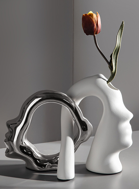 花瓶轻奢高档酒柜摆件客厅餐桌家居饰品电视柜高级装饰玄关艺术品