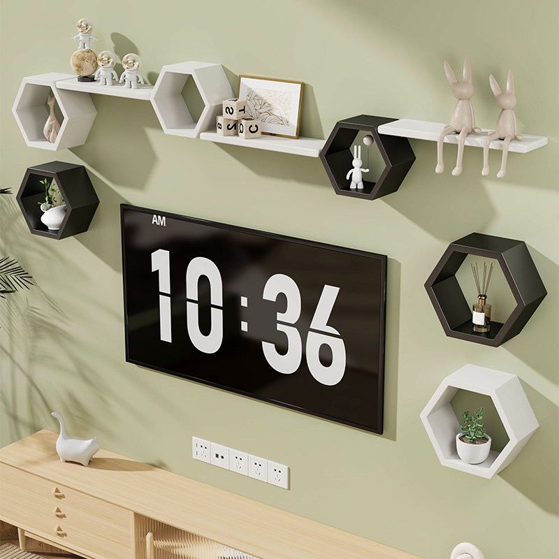 电视背景墙装饰挂件客厅沙发墙面创意置物架卧室书房墙壁饰品摆件