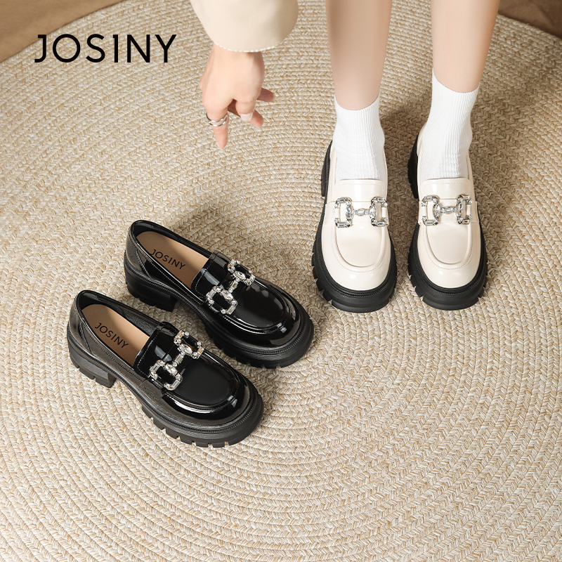 卓诗尼英伦风小皮鞋女厚底乐福鞋