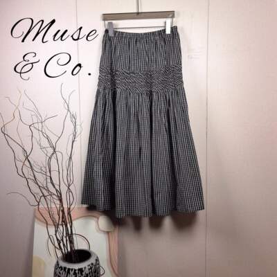 MuseCo2026春夏新款原创法式格子半裙