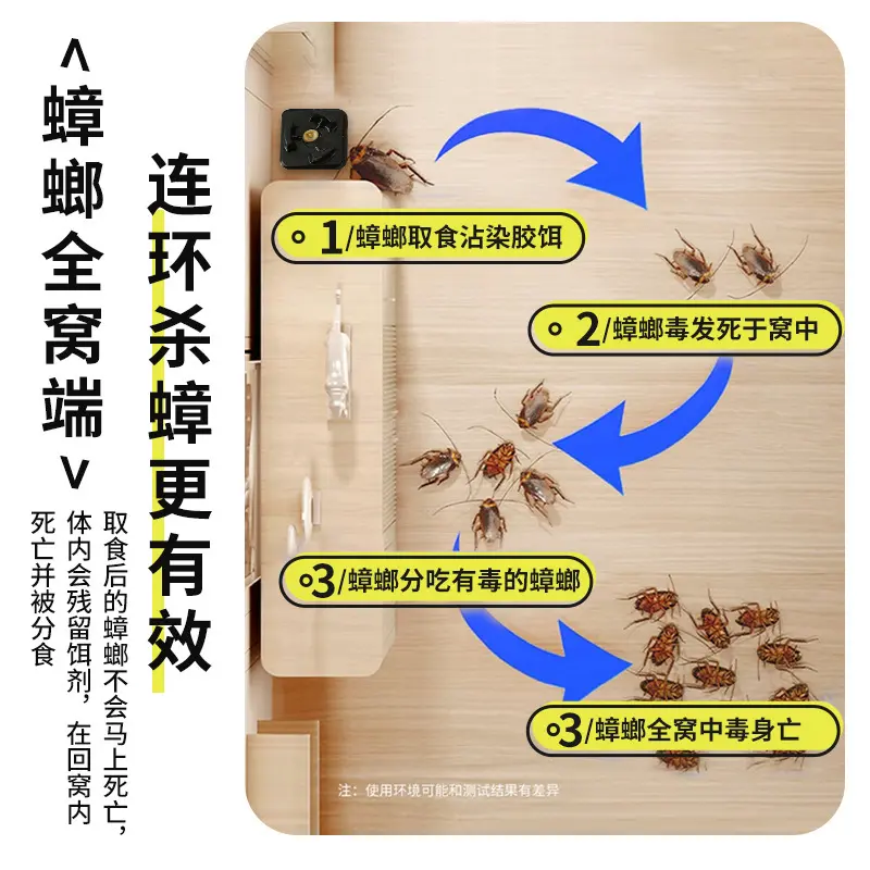 新款家用一窝端小黑屋捕器杀蟑诱饵灭蟑饵剂