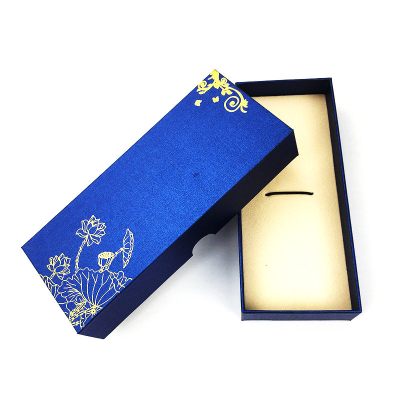 定制复古烫金钢笔盒长方形天地盖礼盒U盘包装批