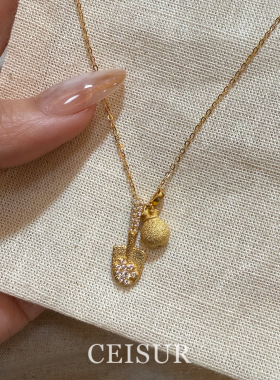 金铲铲拉丝福袋吊坠项链女