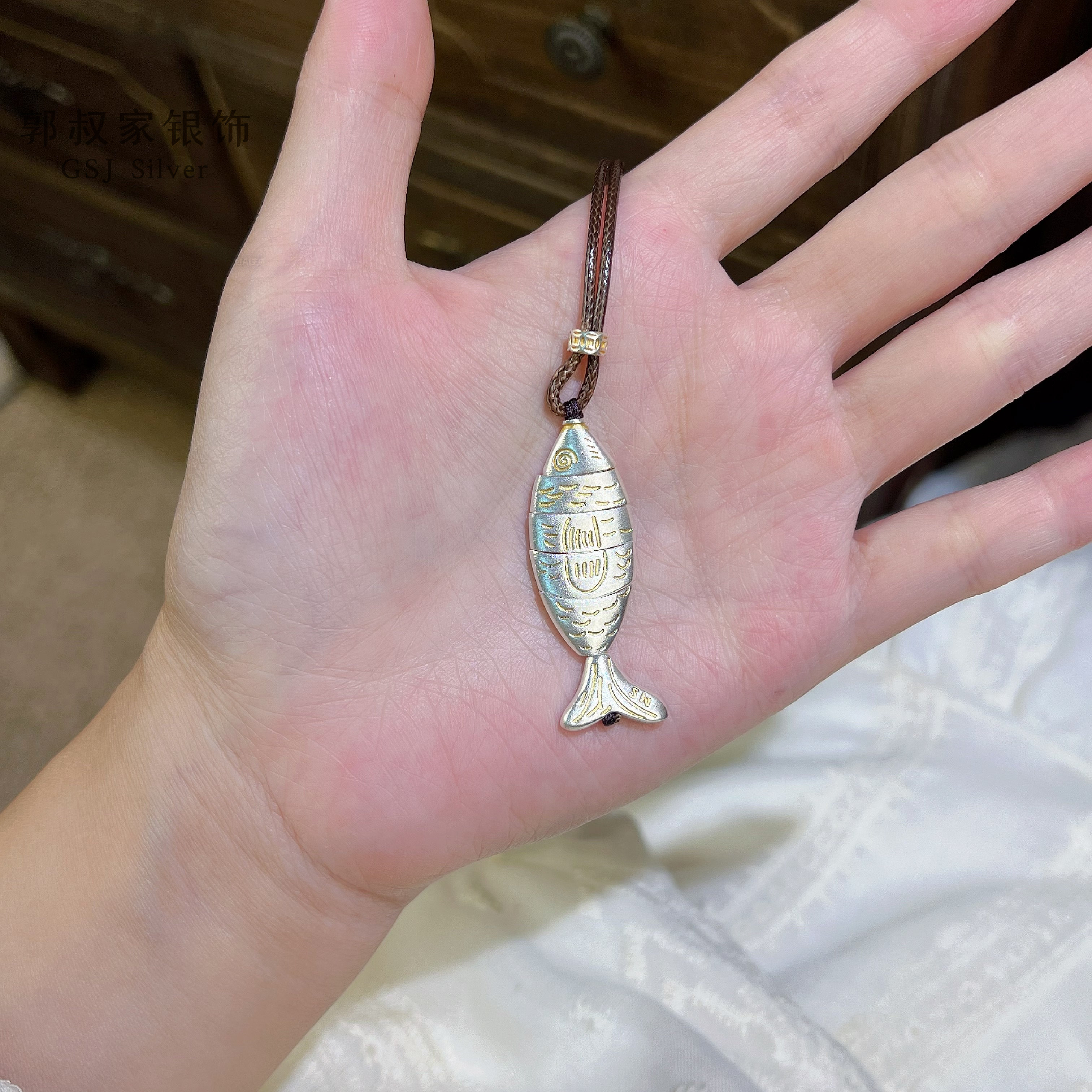 新中式银色拼接小鱼项链女复古国风百搭颈链小众高级感毛衣链配饰,饰品/流行首饰/时尚饰品新,项链,淘宝优惠券,粉丝福利购,淘宝优惠卷