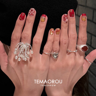 韩系ins 银色璀璨烟花戒指女精致百搭时尚素圈指环小众设计食指戒