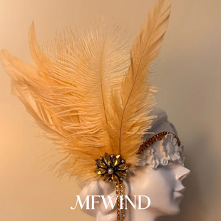 欧阳娜娜同款羽毛发饰女款民族风小众设计了不起的盖茨比派对头饰