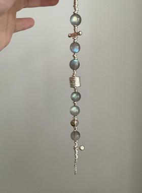 清冷感仿猫眼串珠手链女