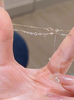 清冷感极细仿钻爆闪手链女