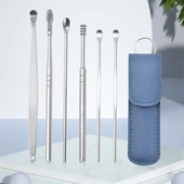 掏耳勺不锈钢螺旋挖耳勺6件套掏耳勺掏耳朵采耳工具套装