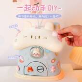 网红卡通造型可爱兔子存钱罐儿童创意小房子可取存大容量储钱罐