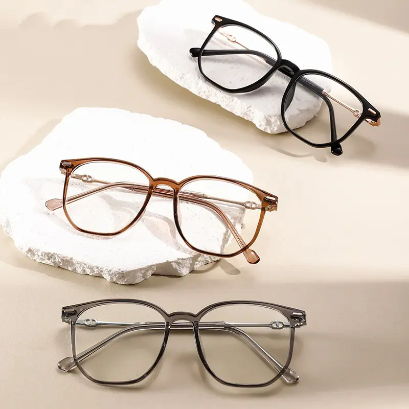 透灰近视眼镜女近视可配度数镜片显白大脸显瘦超轻tr防蓝光眼镜框