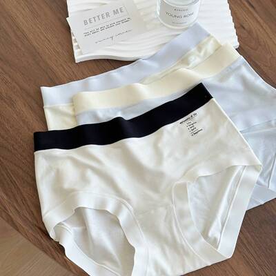 N8548 油画感莫代尔60支柔软无痕透气亲肤包臀7A抑菌全棉裆内裤女