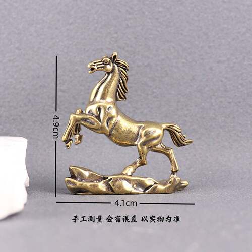 铜马摆件马到成功黄铜生肖马招客厅办公室装饰工艺品财大号唐马批