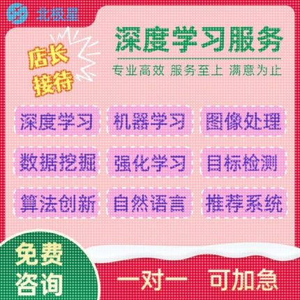 Python深度学习接单机器学习代编程NLP代码调试强化学习算法创新