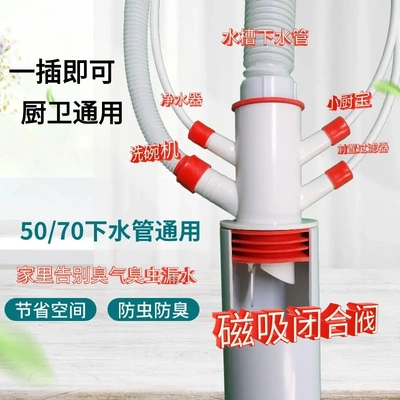 水管防返臭防臭密封塞厨房水槽50管下水管道倒灌堵口器