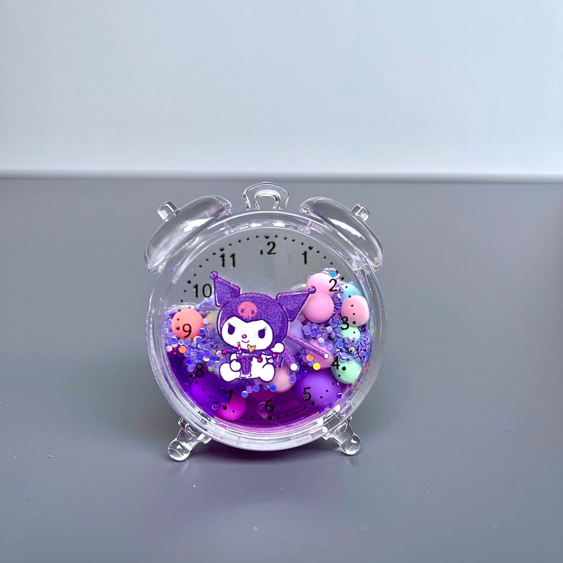 亚克力卡通闹钟流沙瓶透明可爱桌面小摆件女生闺蜜生日礼物