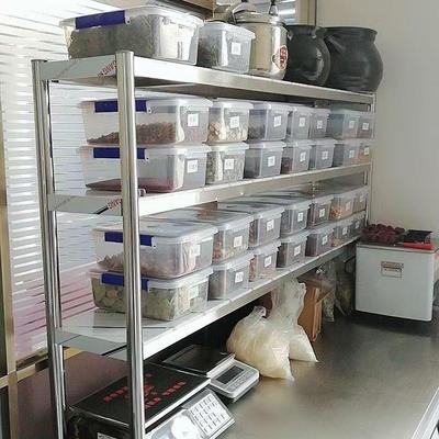 不锈钢工作台架子奶茶店台上架操作台置物架立架厨房平冷柜台面