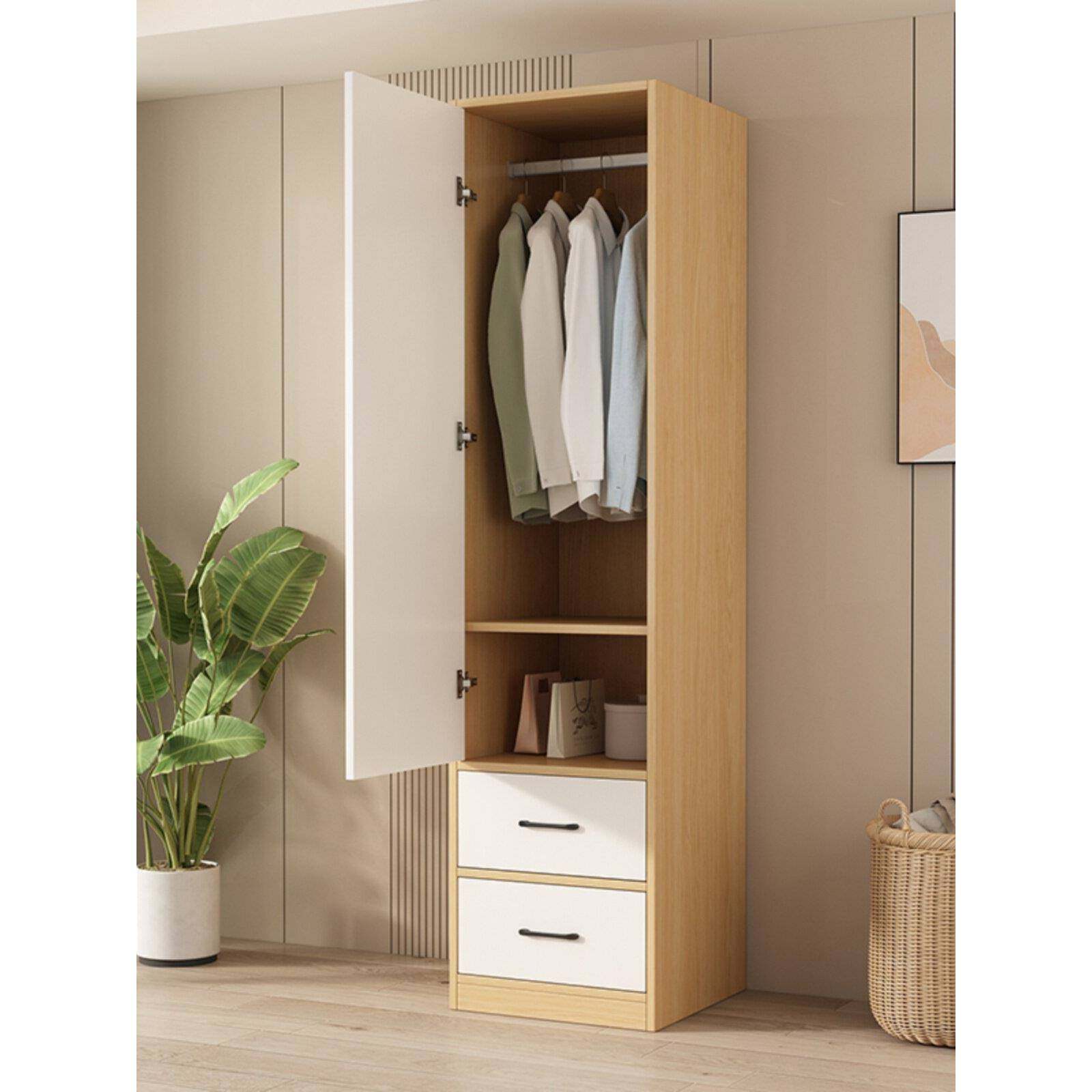 衣柜小户型家用卧室新款衣柜出租房用储物柜单人衣柜单门简约衣柜