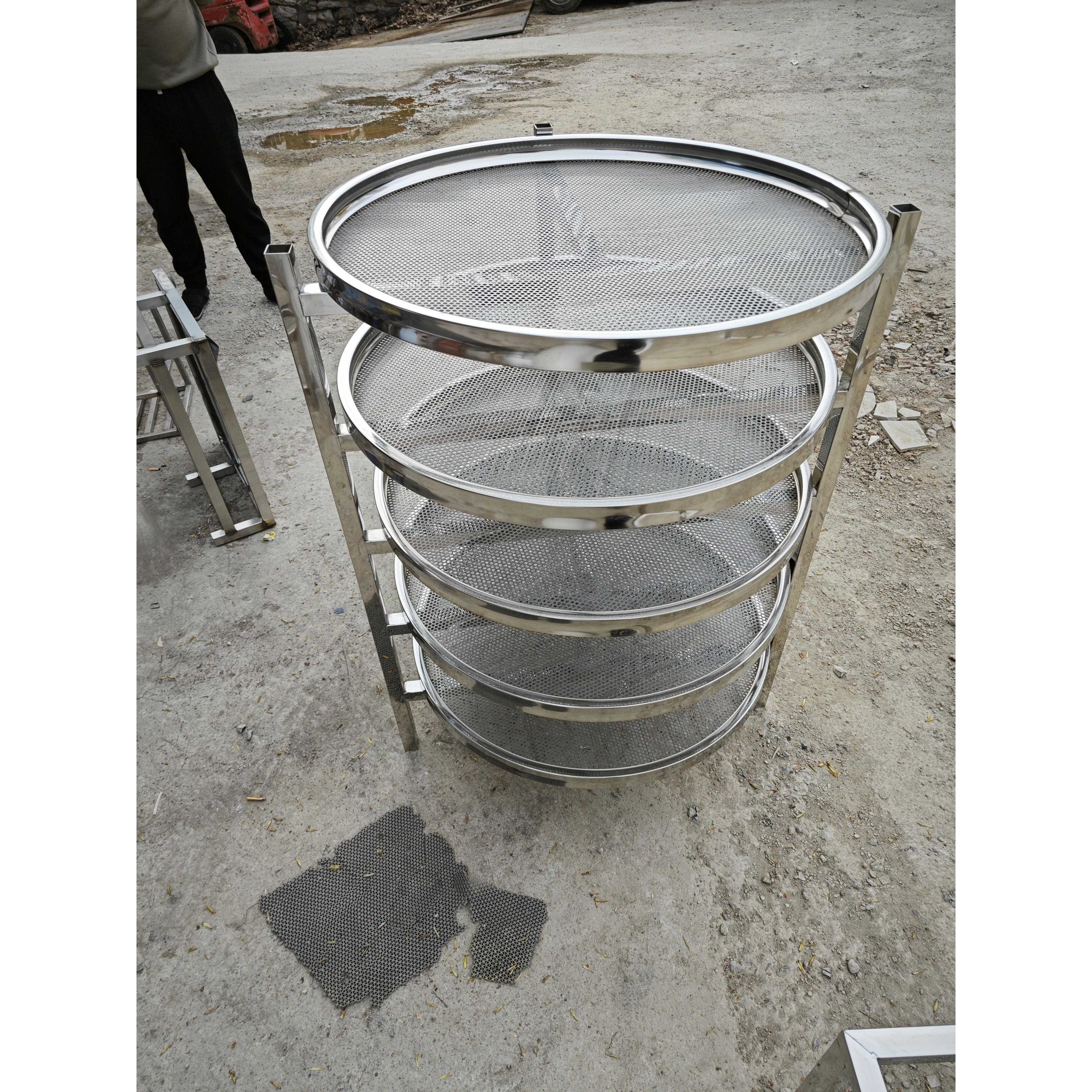 不锈钢架子定制三角架多层晒网置物架瓜子干果炒货架篦子工作台