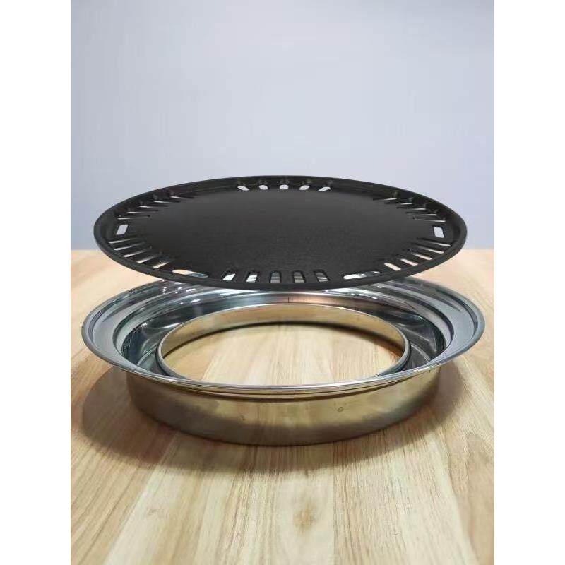 韩国烧烤炉水环炭盆商业不锈钢木炭烤架碳盒木炭烧烤锅炉排水环