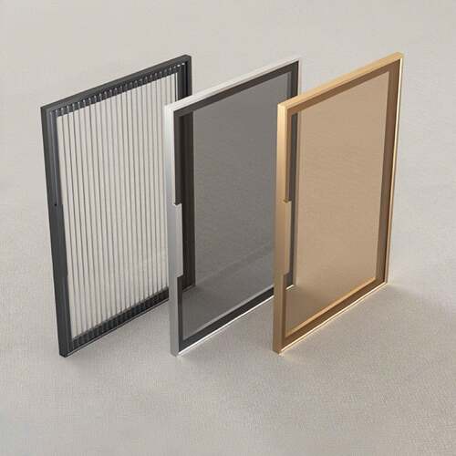 柜门定制极简窄边玻璃门铝合金框酒柜衣柜书柜门衣帽间整体橱柜上