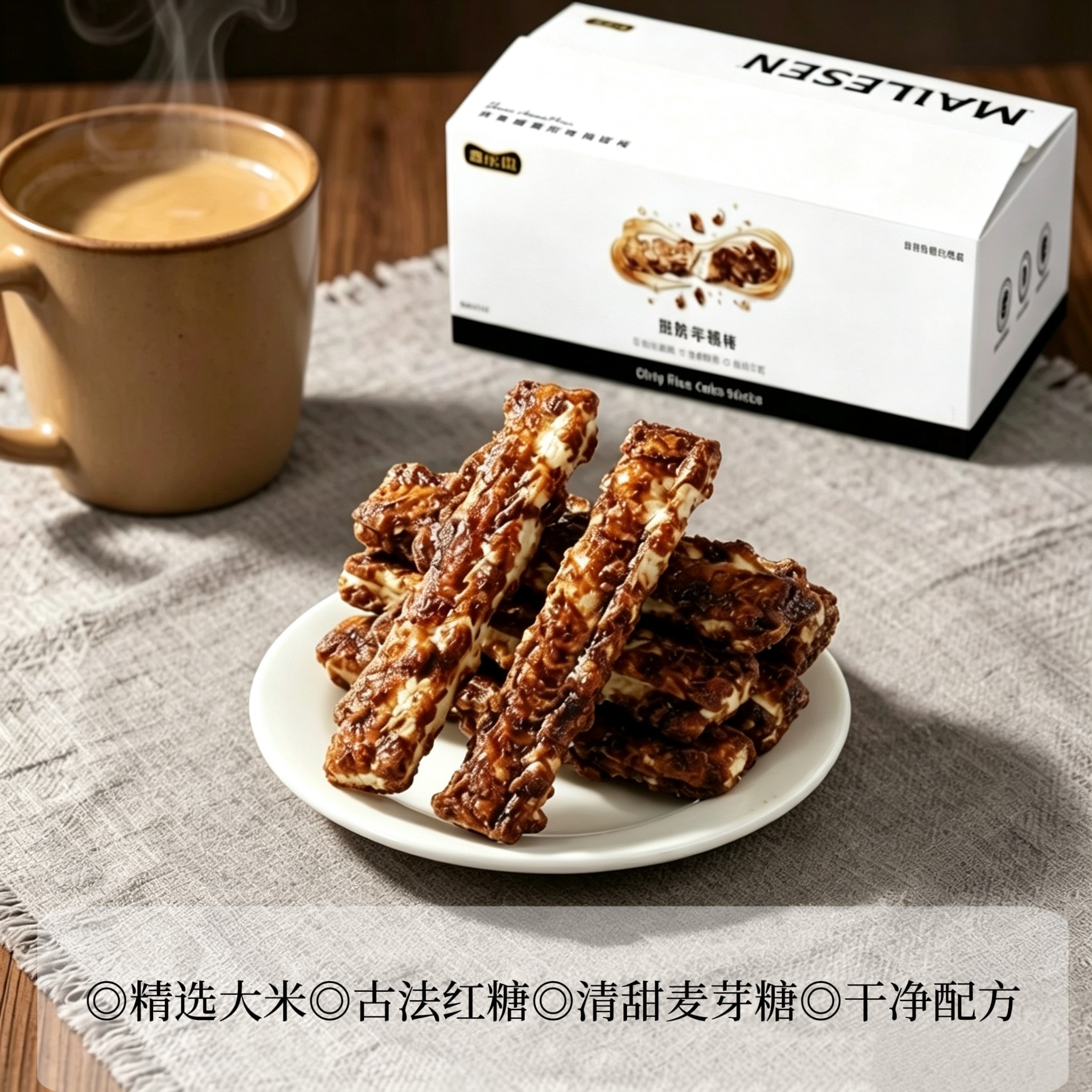 麦乐森脏脏年糕条爆米花红糖味独立包装追剧解馋网红特产小零食品