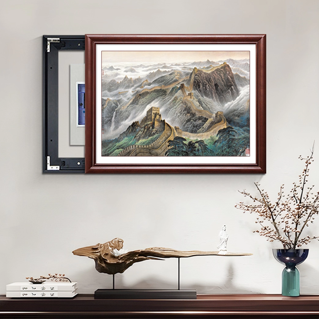 新中式山水电表箱装饰画20