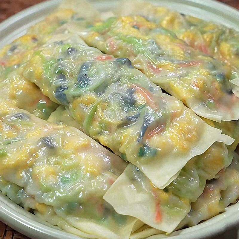 素菜代餐水晶薄皮包三鲜蔬菜卷早餐速冻半成品懒人营养早饭食品