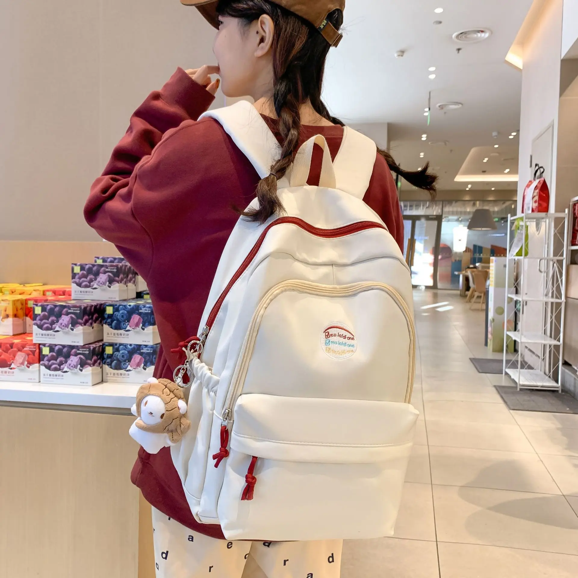 书包女韩系ins软糯糯奶黄可爱简约轻便中小学生挎包/拎包/休闲包