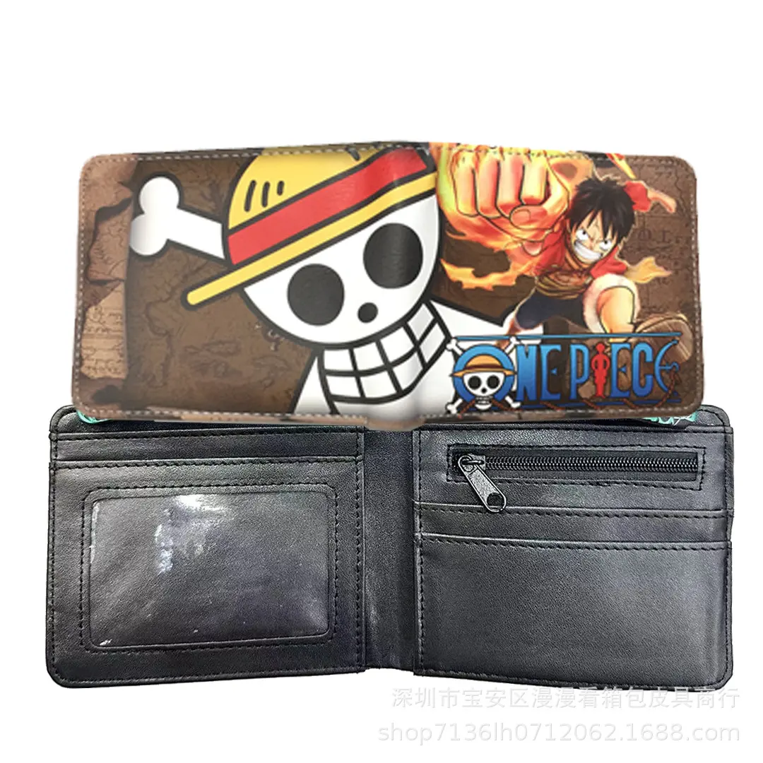 短款对折钱包  尼卡路飞索隆乔巴个性创意pu皮卡包钱夹PU皮2折