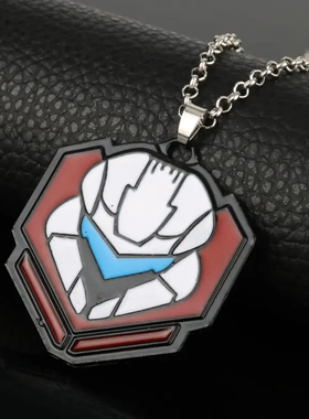 网游电影 光环斯巴达突袭头盔项链个性面具吊坠配饰品欧美合金