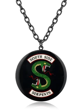 wish货源 河谷镇 riverdale 合金项链卡通电镀男女通用几何型金属