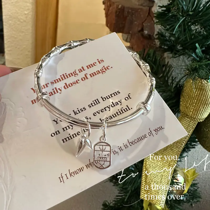 平安竹够手镯上岸节节高手环闺蜜超仙ins小众轻奢高级设计感手饰