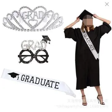毕业季派对合金gr眼镜毕业肩带套装组合时尚创意20GD9850