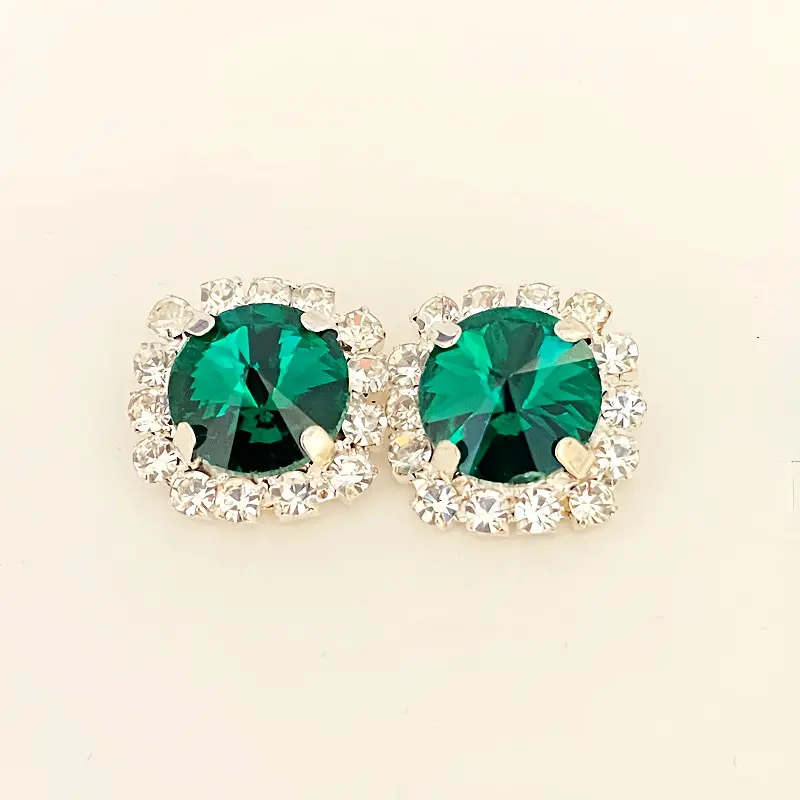 two piee dind studded square earring nelae set组合套装镶嵌