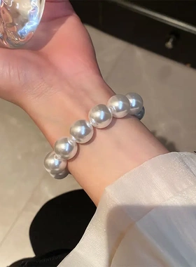 热销复古法式珍珠弹力绳手链简约时尚百搭网红配饰婚礼伴娘配饰