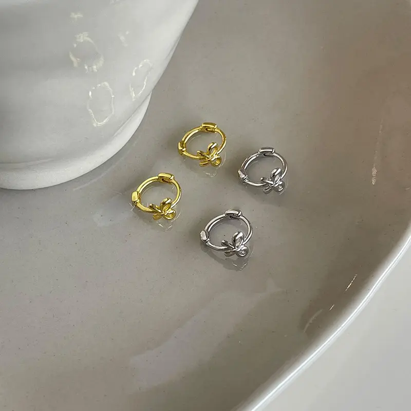 冷淡风结耳扣简约小众设计耳环女时尚气质百搭耳饰轻奢高级感合金