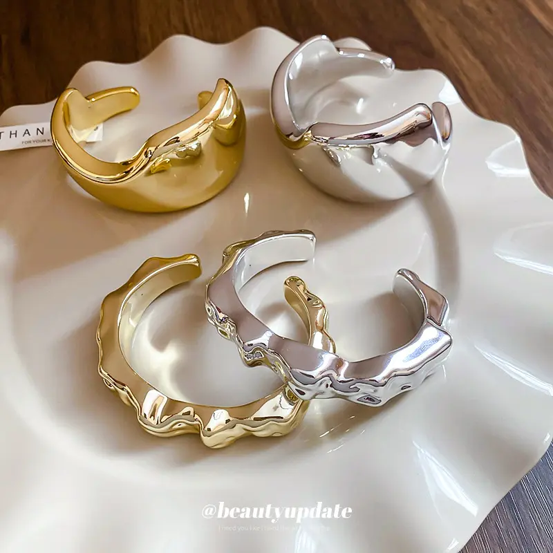 不规则开口手镯欧美小众百搭高级感手环时尚个性设计手饰亚克力