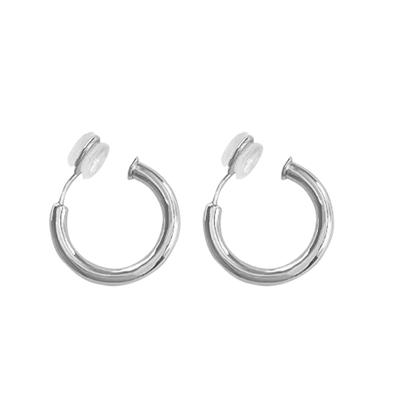 赵露思同款2.5cm银素圈耳夹2025新款高级感轻奢耳环独特绝美耳饰,饰品/流行首饰/时尚饰品新,耳钉,淘宝优惠券,粉丝福利购,淘宝优惠卷