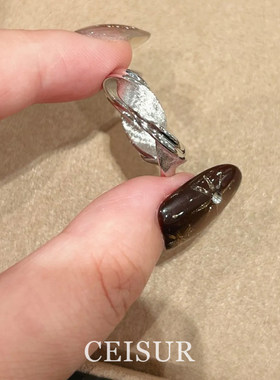 秋冬清冷感绕线银色拉丝戒指女