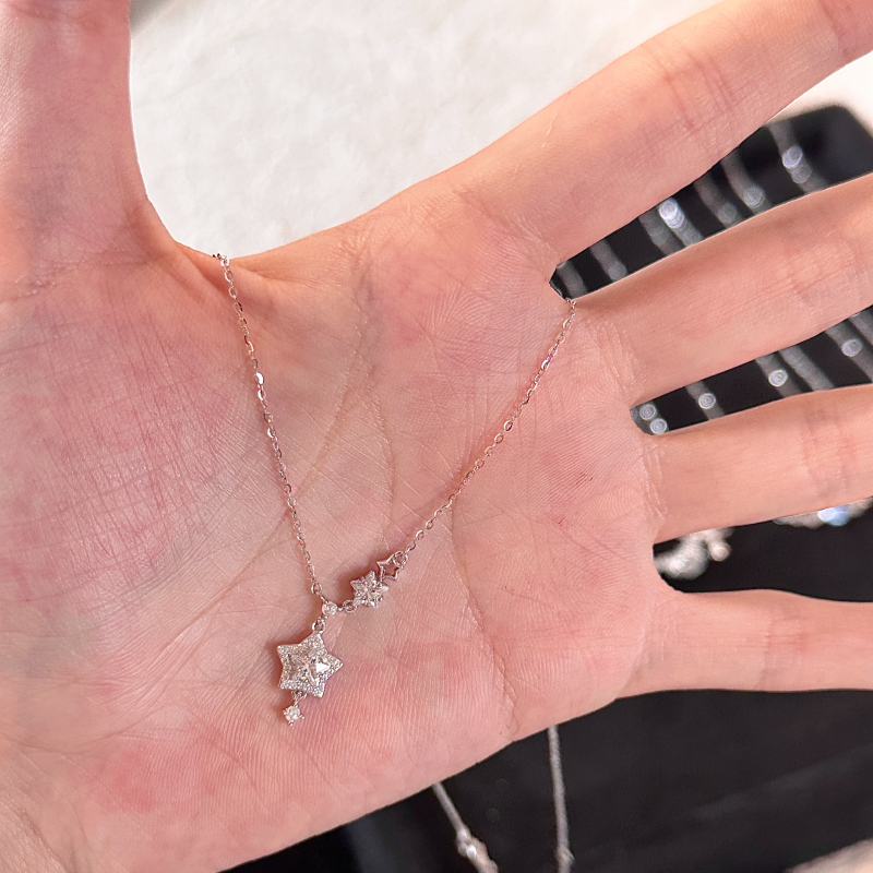 爆闪星星吊坠项链女配饰