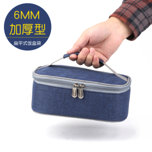 分隔型饭盒袋大号学生r午餐袋手提便当包小号韩式餐袋保温袋方形