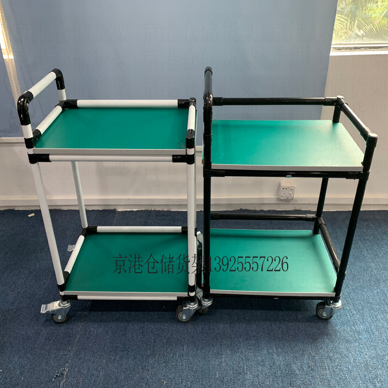 防静电物料周转车精益管可调节围C挡推车无尘车间流水线棒货架定