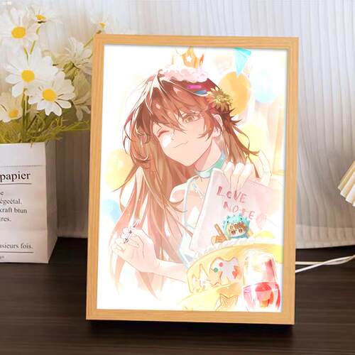 龙族2路明非上杉绘梨衣周边镜子灯光画发光礼物摆台画音响小夜灯