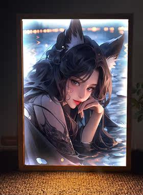 金克丝萨勒芬妮阿狸英雄联盟手办电竞房小夜灯摆件生日礼物灯光画