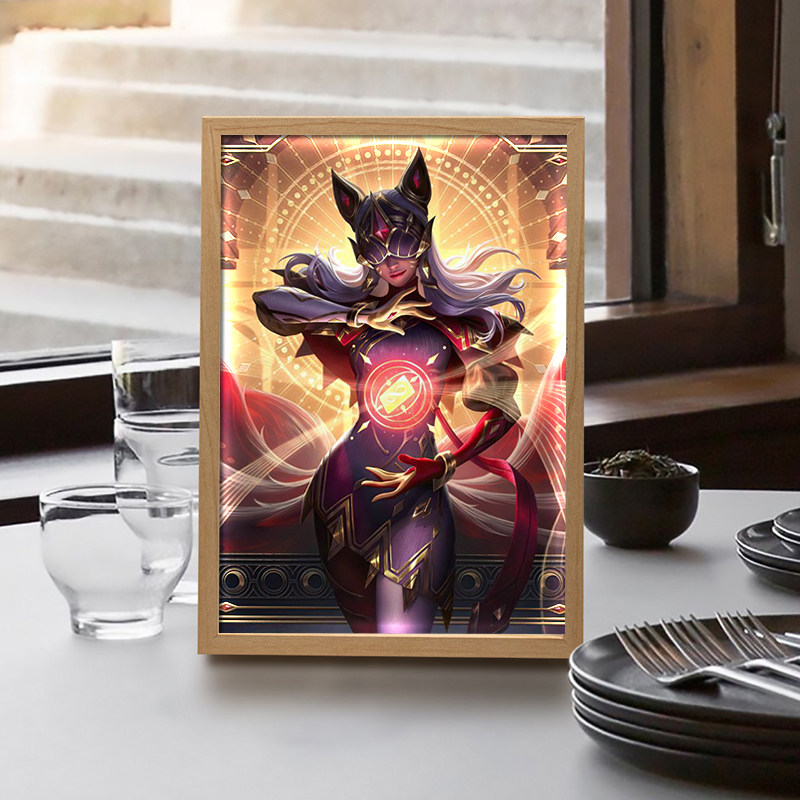 英雄联盟电竞房间小夜灯LOL周边手办灯光画送男生创意礼物摆件画