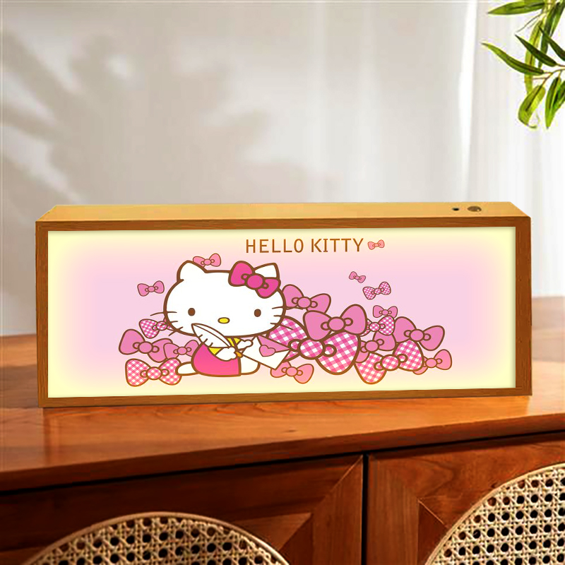 hellokitty周边灯光画卡通凯蒂猫发光礼物音响小夜灯儿童卧室摆件