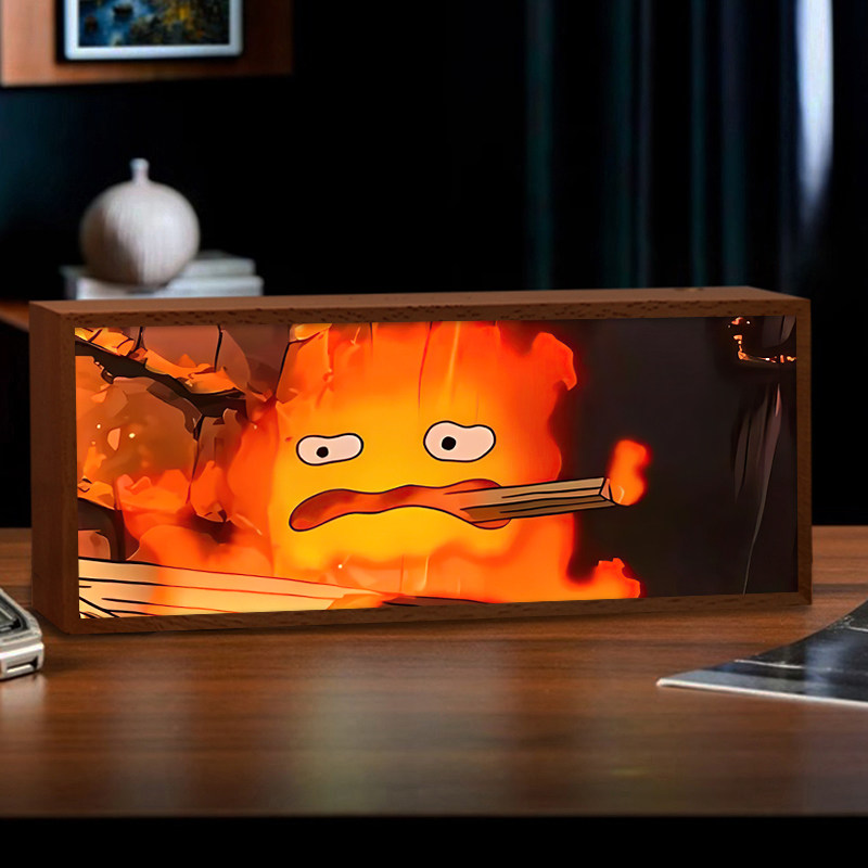 火之恶魔卡西法周边灯光画哈尔的移动城堡音响小夜灯发光礼物摆件